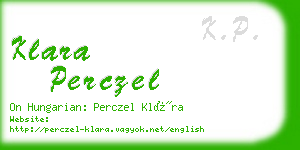 klara perczel business card